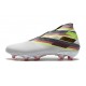 Crampons Nouveaux adidas Nemeziz 19+ FG Blanc Noir Argent