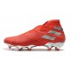 Crampons Nouveaux adidas Nemeziz 19+ FG Rouge Argent