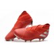 Crampons Nouveaux adidas Nemeziz 19+ FG Rouge Argent