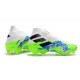 Crampons Nouveaux adidas Nemeziz 19+ FG Blanc Vert Bleu