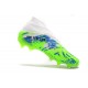 Crampons Nouveaux adidas Nemeziz 19+ FG Blanc Vert Bleu