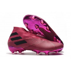 Crampons Nouveaux adidas Nemeziz 19+ FG Rose Noir