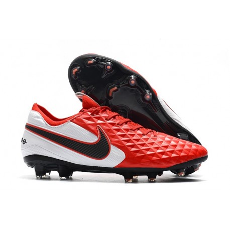 Chaussure Nike Tiempo Legend VIII Elite FG Rouge Blanc Noir
