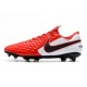 Chaussure Nike Tiempo Legend VIII Elite FG Rouge Blanc Noir