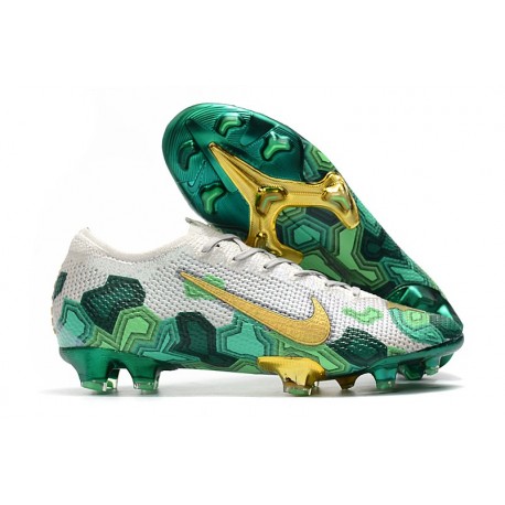 Mbappe Nike Mercurial Vapor XIII 360 Elite FG Gris Vert Or