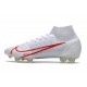 Nike Mercurial Superfly 8 Elite FG Chaussure Blanc Rouge