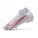 Nike Mercurial Superfly 8 Elite FG Chaussure Blanc Rouge