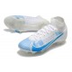 Nike Mercurial Superfly VIII Elite FG Crampon Blanc Bleu