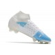 Nike Mercurial Superfly VIII Elite FG Crampon Blanc Bleu