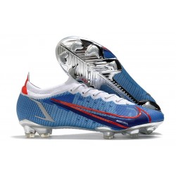 Nike Mercurial Vapor 14 Elite FG Nouveau Bleu Rouge Argent