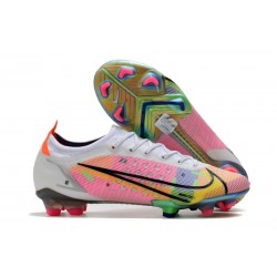 Nike Mercurial Vapor 14 Elite FG Nouveau Blanc Argent Métallique Raison Foncé