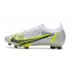 Nike Mercurial Vapor XIV Elite FG Silver Safari - Blanc Noir Argenté Jaune Fluo