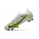 Nike Mercurial Vapor XIV Elite FG Silver Safari - Blanc Noir Argenté Jaune Fluo