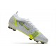 Nike Mercurial Vapor XIV Elite FG Silver Safari - Blanc Noir Argenté Jaune Fluo