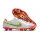 Nike Tiempo Legend 9 Elite Terrain sec Blanc Noir Carmin Rose Explosion