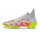 adidas Predator Freak + FG Crampons de Football Blanc Jaune Rose