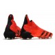adidas Predator Freak + FG Crampons de Football Rouge Noir Rouge Solaire
