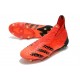adidas Predator Freak + FG Crampons de Football Rouge Noir Rouge Solaire