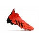 adidas Predator Freak + FG Crampons de Football Rouge Noir Rouge Solaire