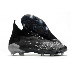 adidas Predator Freak + FG Crampons de Football Noir Gris Blanc