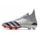 adidas Predator Freak + FG Argent Métallique Noir Foncé Equipe Bleu