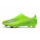 Chaussure de foot adidas X Ghosted + FG Precision To Blur - Vert Violet Jaune