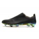 Chaussure de foot adidas X Ghosted + FG Superstealth - Noir Bleu cyan