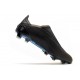 Chaussure de foot adidas X Ghosted + FG Superstealth - Noir Bleu cyan