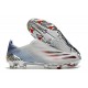 Chaussure de foot adidas X Ghosted + FG Argent Métallique Noir Foncé Ecarlate