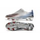 Chaussure de foot adidas X Ghosted + FG Argent Métallique Noir Foncé Ecarlate