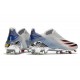 Chaussure de foot adidas X Ghosted + FG Argent Métallique Noir Foncé Ecarlate
