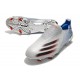 Chaussure de foot adidas X Ghosted + FG Argent Métallique Noir Foncé Ecarlate