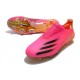 Chaussure de foot adidas X Ghosted + FG Rose Choc Noir Orange