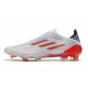 Chaussure de foot Adidas X Speedflow + FG Blanc Acier Métallique Rouge Solaire