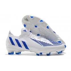 adidas Predator Edge.1 FG Crampons Blanc Bleu Hi Res