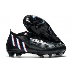Nouvelles adidas Predator Edge.1 FG Noir Blanc Rouge Vif