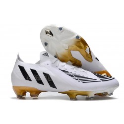adidas Predator Edge.1 L FG Crampons Blanc Noir Or