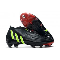 Chaussure de Football adidas Predator Edge+ FG Noir Vert
