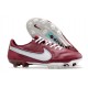 Nike Tiempo Legend 9 Elite Terrain sec Rouge Equipe Blanc Hibiscus Mystique