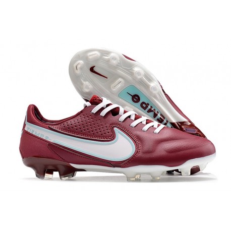 Nike Tiempo Legend 9 Elite Terrain sec Rouge Equipe Blanc Hibiscus Mystique