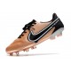 Nike Tiempo Legend 9 Elite Terrain sec Cuivre Métallique Blanc Noir Cassé