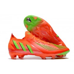 adidas Predator Edge.1 L FG Crampons Rouge Solaire Vert Solaire Equipe Noir