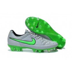 Crampon de Foot Nike Tiempo Legend 5 FG ACC Kangourou Cuir Gris Loup Vert