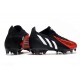 adidas Predator Edge.1 L FG Crampons Noir Rouge Blanc