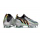 adidas Predator Edge.1 L FG Argent Métallique Noir Jaune Solaire