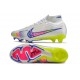Nike Zoom Mercurial Superfly Elite 9 FG Blanc Rose Bleu