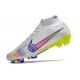 Nike Zoom Mercurial Superfly Elite 9 FG Blanc Rose Bleu