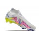 Nike Zoom Mercurial Superfly Elite 9 FG Blanc Rose Bleu