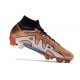 Nike Zoom Mercurial Superfly Elite 9 FG Bronze Blanc Bleu