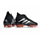 Chaussure de Football adidas Predator Edge+ FG Noir Blanc Rouge Vif